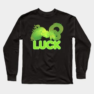 Luck Wish 2024 Chinese Dragon Green Long Sleeve T-Shirt